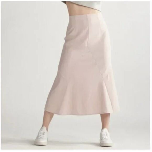 Thakoon Slip Skirt Womens 2 Pink High Waisted Midi Blush NEW - Picture 1 of 10